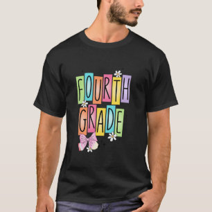 4th Grade Back to School Coquette Bow for Girls Te T-Shirt