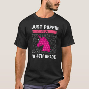 4th Grade Back To School Pop It Fidget Toy Unicorn T-Shirt