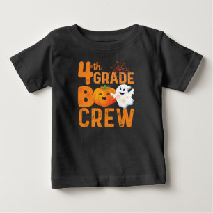 4th Grade Boo Crew Halloween Cute Pumpkin Baby T-Shirt