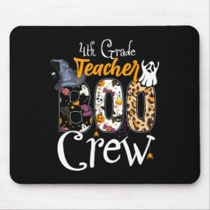 4th Grade Boo Crew Witch Hat Fall Halloween Costum Mouse Pad