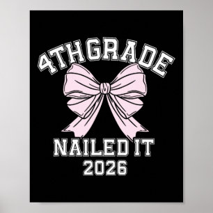 4th Grade Bow 2026 Fourth Grade Graduation Poster