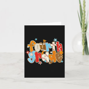 4th Grade Boys Baseball Basketball Football Back T Card