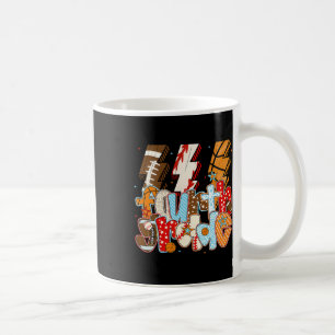 4th Grade Boys Lightning Bolt Footll Sell Sketll Coffee Mug
