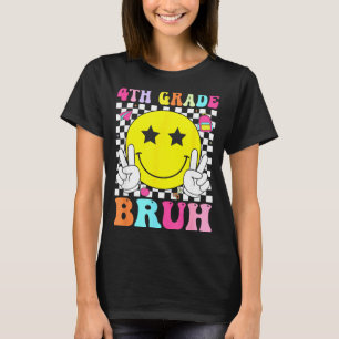 4th grade bruh retro smile face back to school T-Shirt