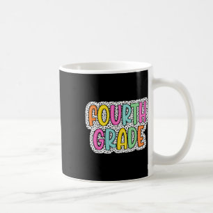 4th Grade Ck To School Dalmatian Dots Teacher Stud Coffee Mug