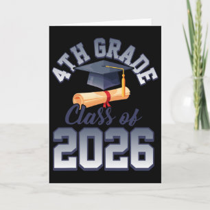 4th Grade Cl Of 2026 Graduation Graduate Students  Card