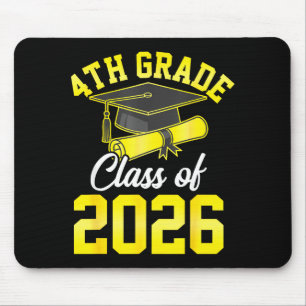 4th grade class of 2026 graduation school graduate mouse pad