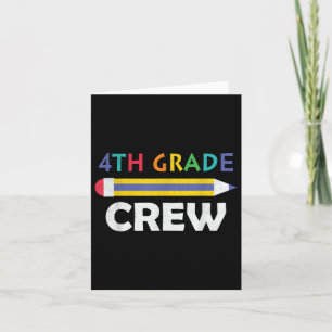 4th Grade Crew Cute Back To School Card