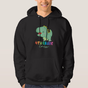 4th Grade Crew Cute Dinosaur First Day Of School B Hoodie