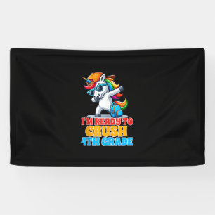 4th Grade Dabbing Unicorn I'm Ready To Crush Fourt Banner