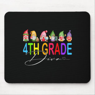 4th Grade Diva Gnomes Back To School Mouse Pad
