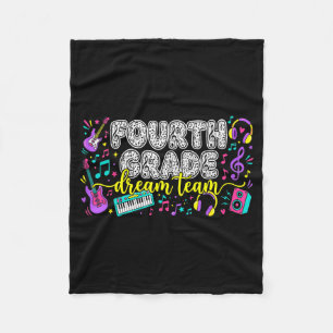 4th Grade Dream Team Fourth Grade Music Teacher Fleece Blanket