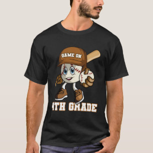 4Th Grade Game On Baseball Back To School Boys Gir T-Shirt
