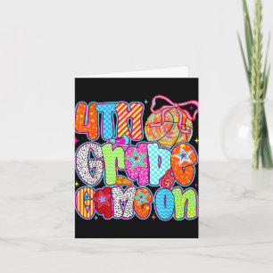 4th Grade Game On Basketball Sports Boys Kids Back Card