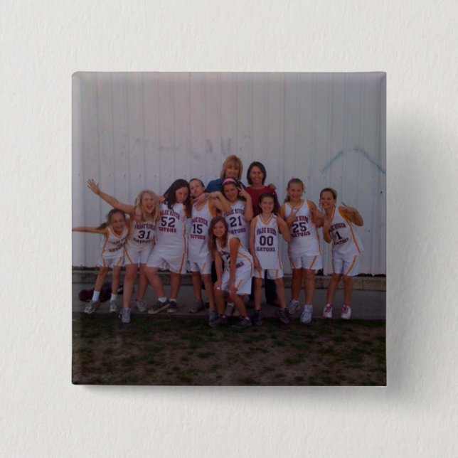 4th Grade Girls Basketball Button (Front)