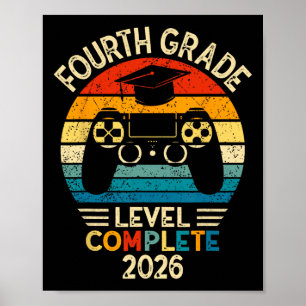 4th Grade Graduation 2026 Level Complete Gamer Poster