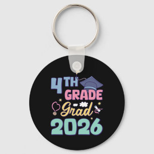 4th Grade Graduation 2026 Proud Grad Graduate Kids Key Ring