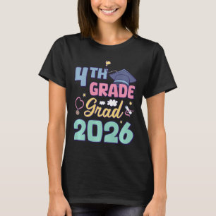 4th Grade Graduation 2026 Proud Grad Graduate Kids T-Shirt