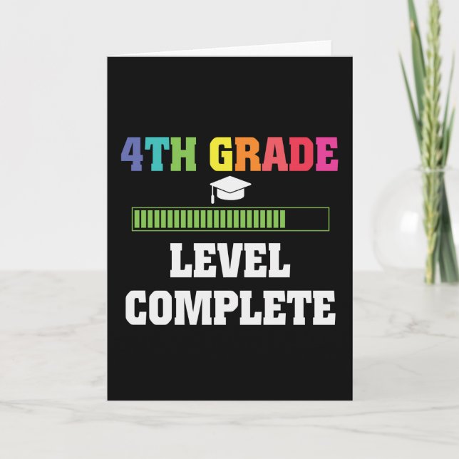 4th Grade Graduation Level Complete Student Gift Card (Front)