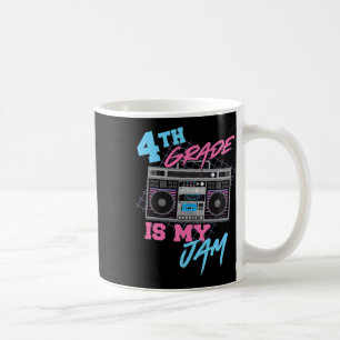 4th Grade Is My Jam - Vintage 80s Boombox Teacher Coffee Mug
