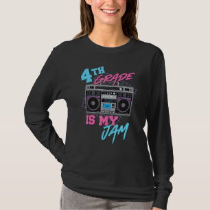 4th Grade Is My Jam Vintage 80s Boombox Teacher S T-Shirt