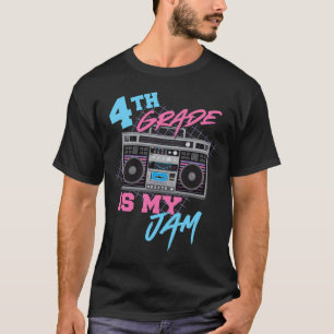 4th Grade Is My Jam - Vintage 80s Boombox Teacher T-Shirt