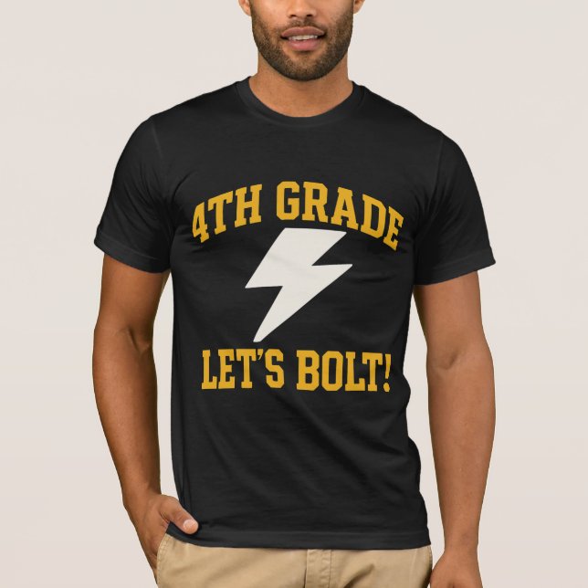 4th Grade Lets Bolt Oversized T-Shirt (Front)