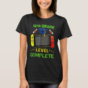 4th Grade Level Complete Graduation Gaming Class 2 T-Shirt