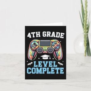 4th Grade Level Complete Last Day Of School Gamer Card