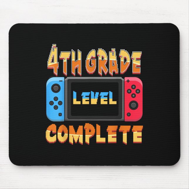 4th Grade Level Complete Last Day Of School Gradua Mouse Pad (Front)