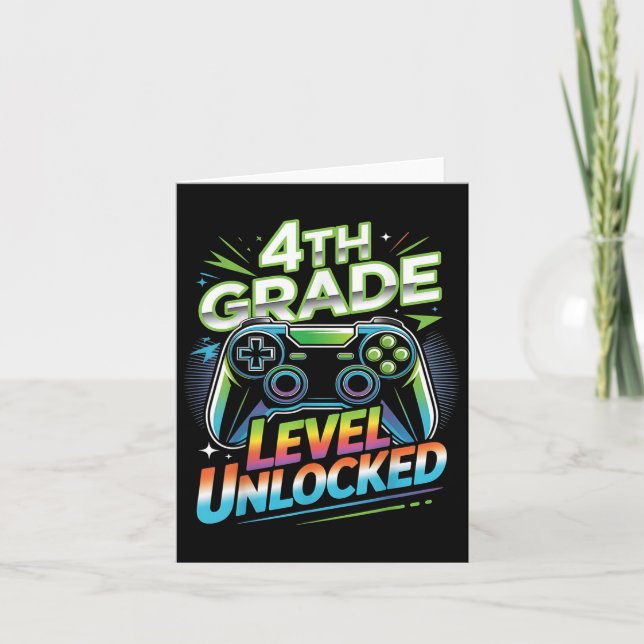 4th Grade Level Unlocked Game On 4th Grade Back To Card (Front)