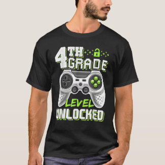 4th Grade Level Unlocked Game On 4th Grade Back To T-Shirt