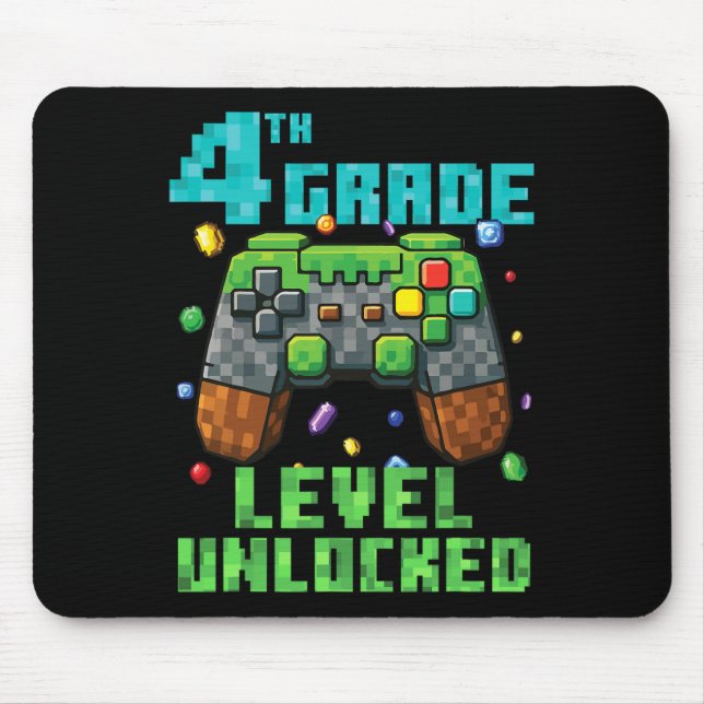4th Grade Level Unlocked Gamer Controller Ck To Sc Mouse Pad (Front)