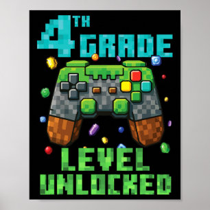 4th Grade Level Unlocked Gamer Controller Ck To Sc Poster