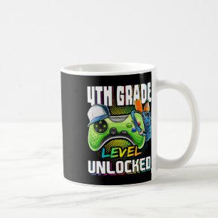 4th Grade Level Unlocked Video Game Back To School Coffee Mug