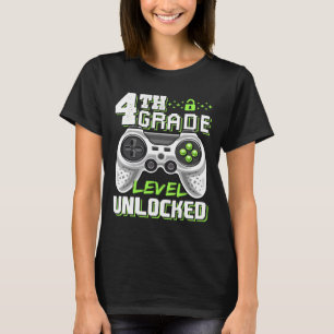 4th Grade Level Unlocked Video Game Back To School T-Shirt