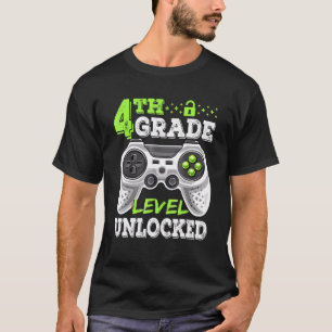 4th Grade Level Unlocked Video Game Back To School T-Shirt
