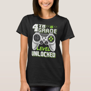 4th Grade Level Unlocked Video Game Back To School T-Shirt