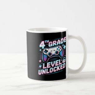 4th Grade Level Unlocked Video Game First Day Boy Coffee Mug