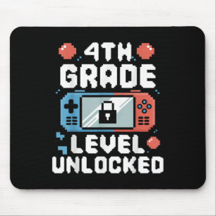 4th Grade Level Unlocked Video Game Gifts Back To Mouse Pad