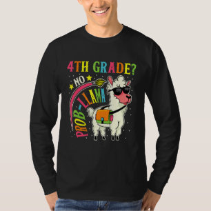 4th Grade No Prob Llama  Back To School First Day T-Shirt