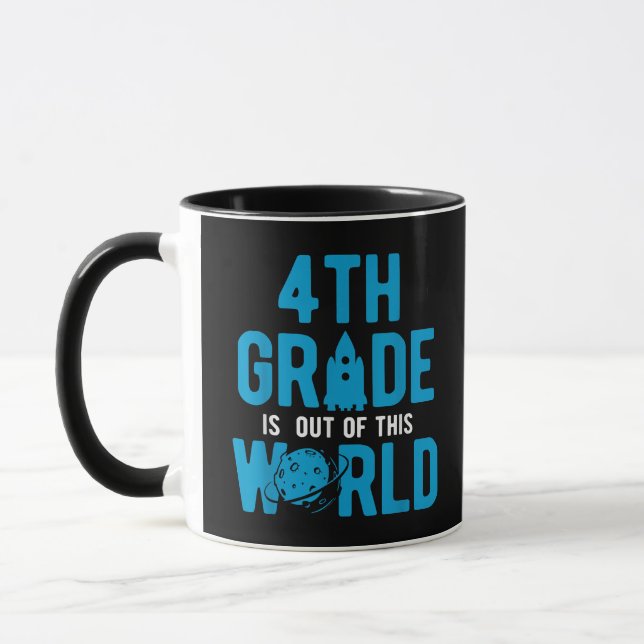 4th Grade Out Of This World Science Space Mug (Left)