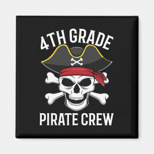 4th Grade Pirate Crew Halloween Costume Student Te Magnet