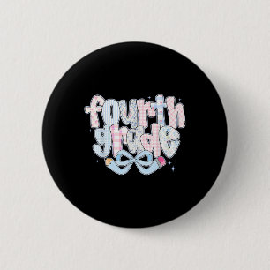4th Grade Preppy Coquette Bow Girly Back To School 6 Cm Round Badge
