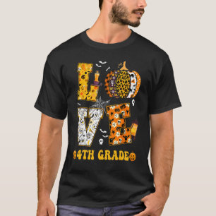 4th Grade Pumpkin Teacher Student Love Halloween C T-Shirt