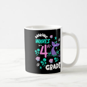 4th Grade Pupil Happy 1st Day Back To School Merma Coffee Mug