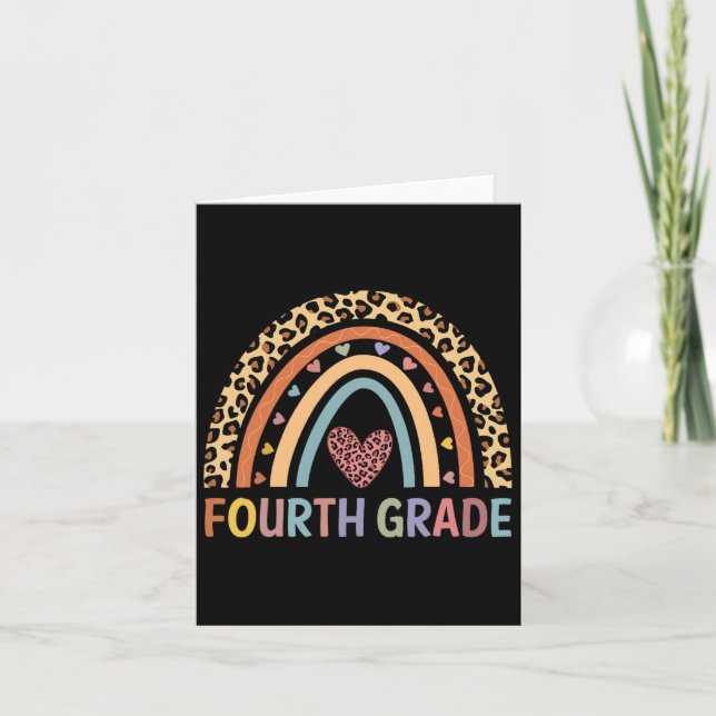 4th Grade Rainbow Teacher Team Fourth Grade Squad  Card (Front)