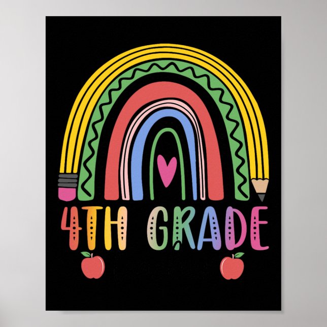 4th Grade Rainbow Teacher Team Fourth Grade Squad  Poster (Front)