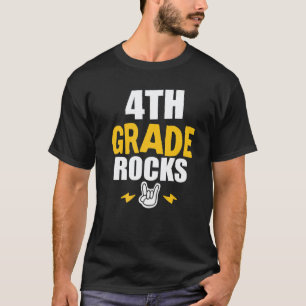 4th Grade Rocks Back To School Fourth Grade Teache T-Shirt