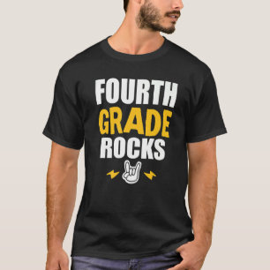 4th Grade Rocks Back To School Music Teacher Stud T-Shirt